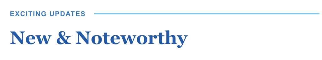 Exciting Updates - New & Noteworthy at RFG Advisory